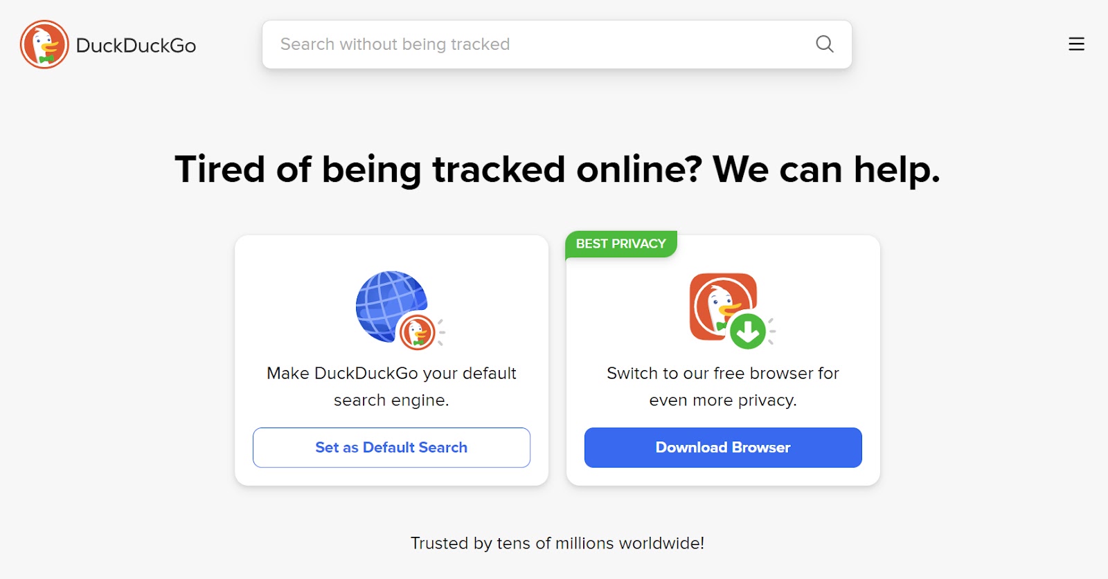 DuckDuckGo search engine