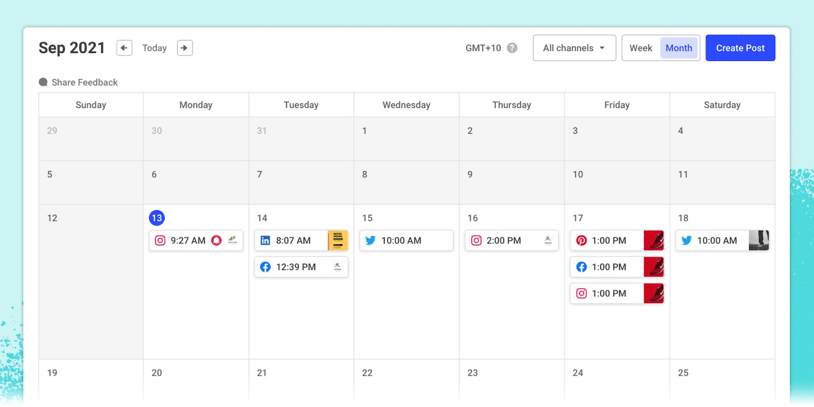 A drag-and-drop calendar in Buffer