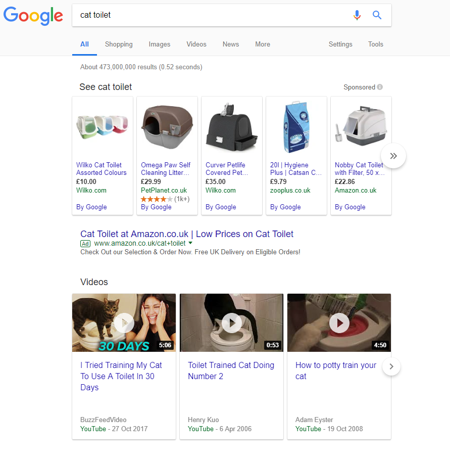 Search results for 'cat toilet query'