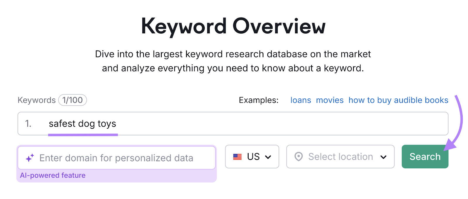 Search for keyword in the tool.