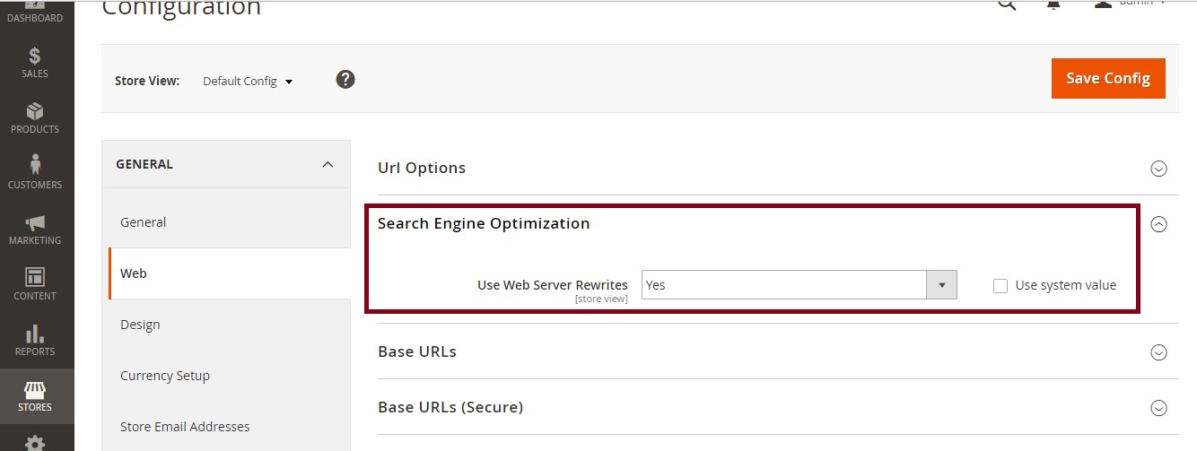 Enable SEO-Friendly URLS in Magento 2