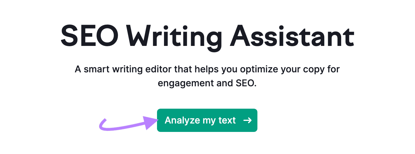 SEO Writing Assistant tool