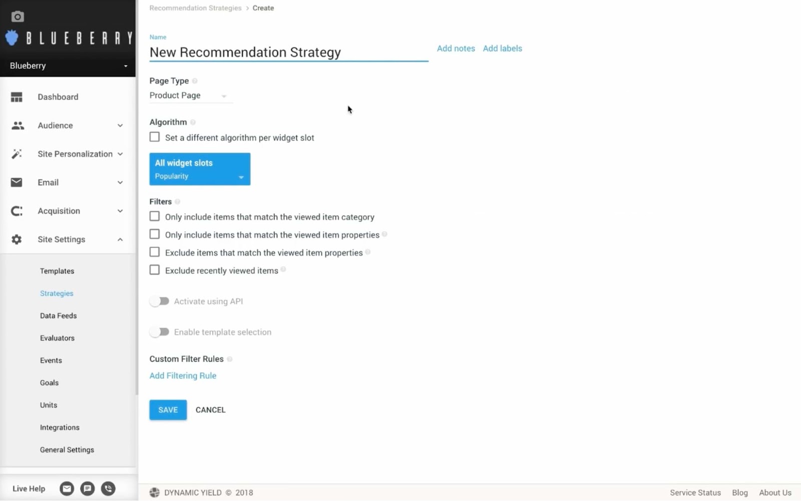 Building a "New Recommendation Strategy" in Dynamic Yield