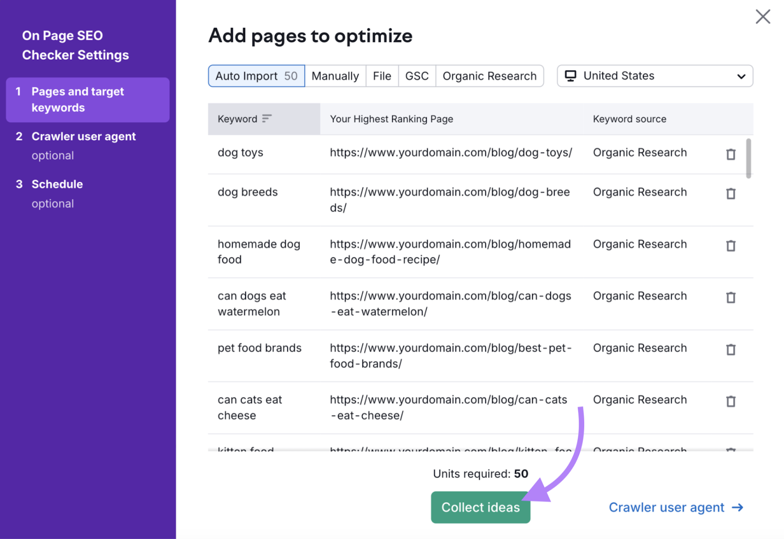 add pages to optimize settings