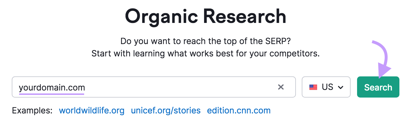 Organic Research tool