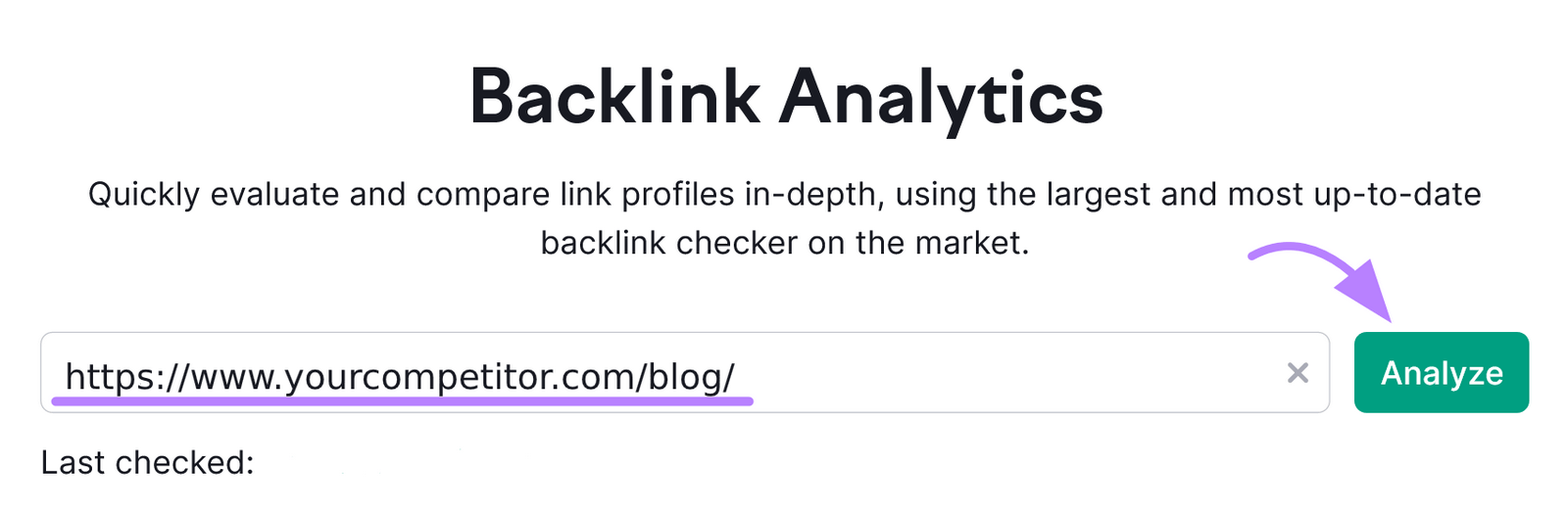 Backlink Analytics tool