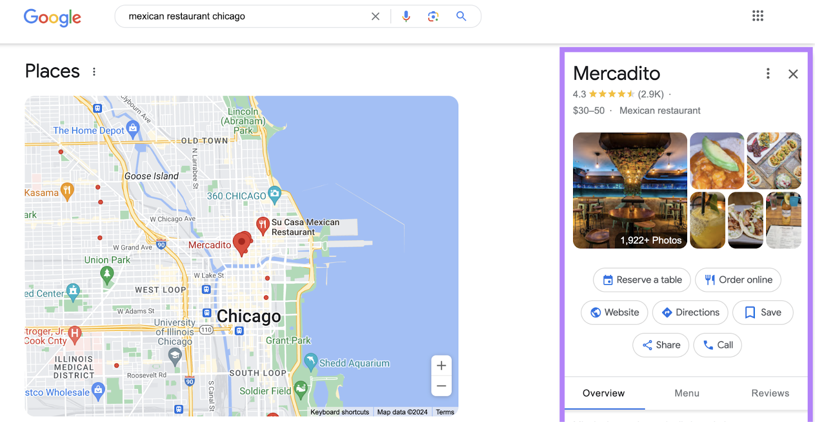 google business profile pop up in local pack