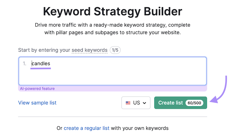 keyword strategy builder