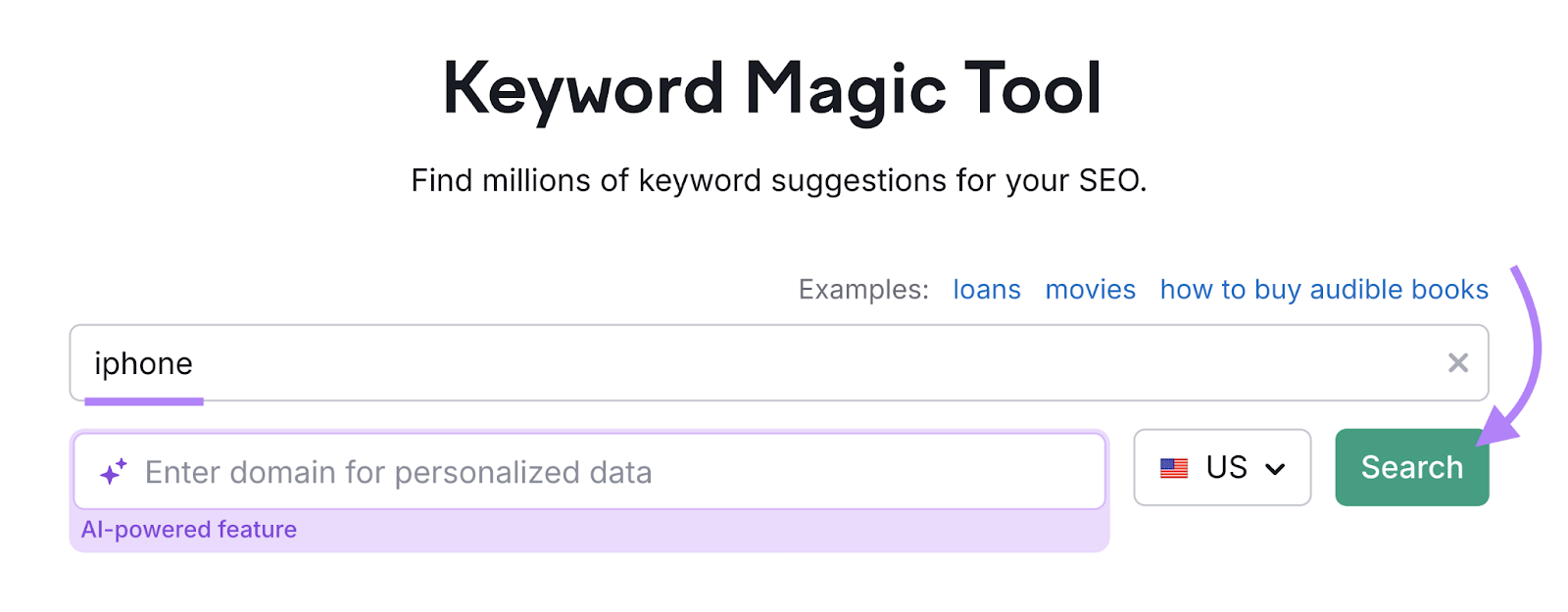 search for keyword in the tool