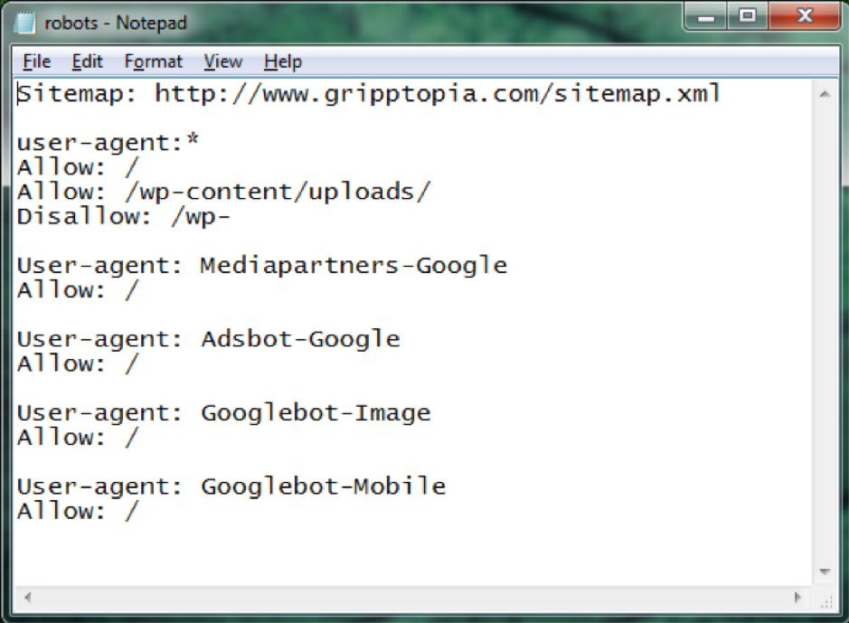 robots.txt file example