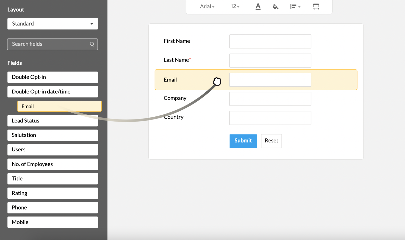 With Zoho you can capture website visitor information and store it directly in a CRM