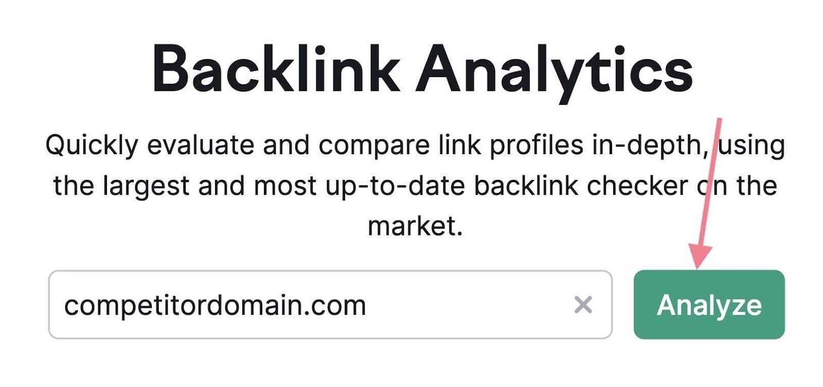 Backlink Analytics tool