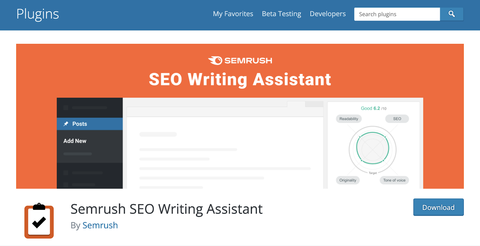 Semrush’s SEO Writing Assistant plugin