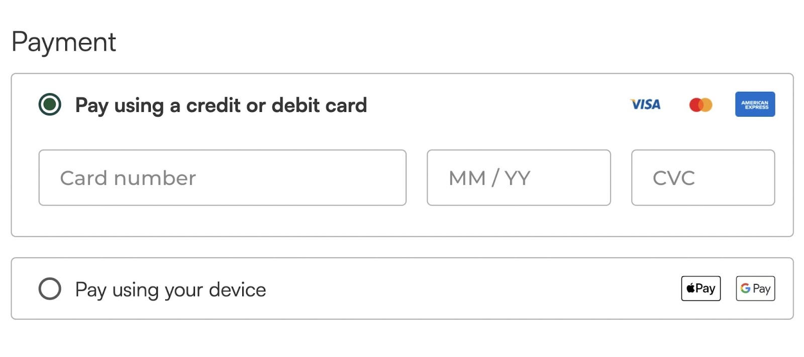 A payment gateway example