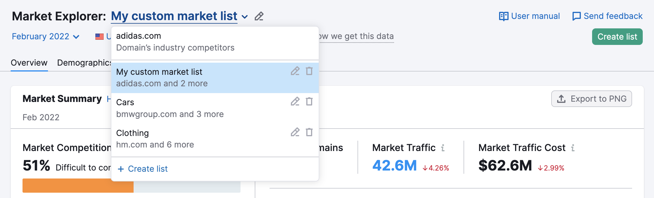 Market Explorer toggle